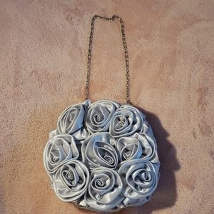 Silver Rose Purse